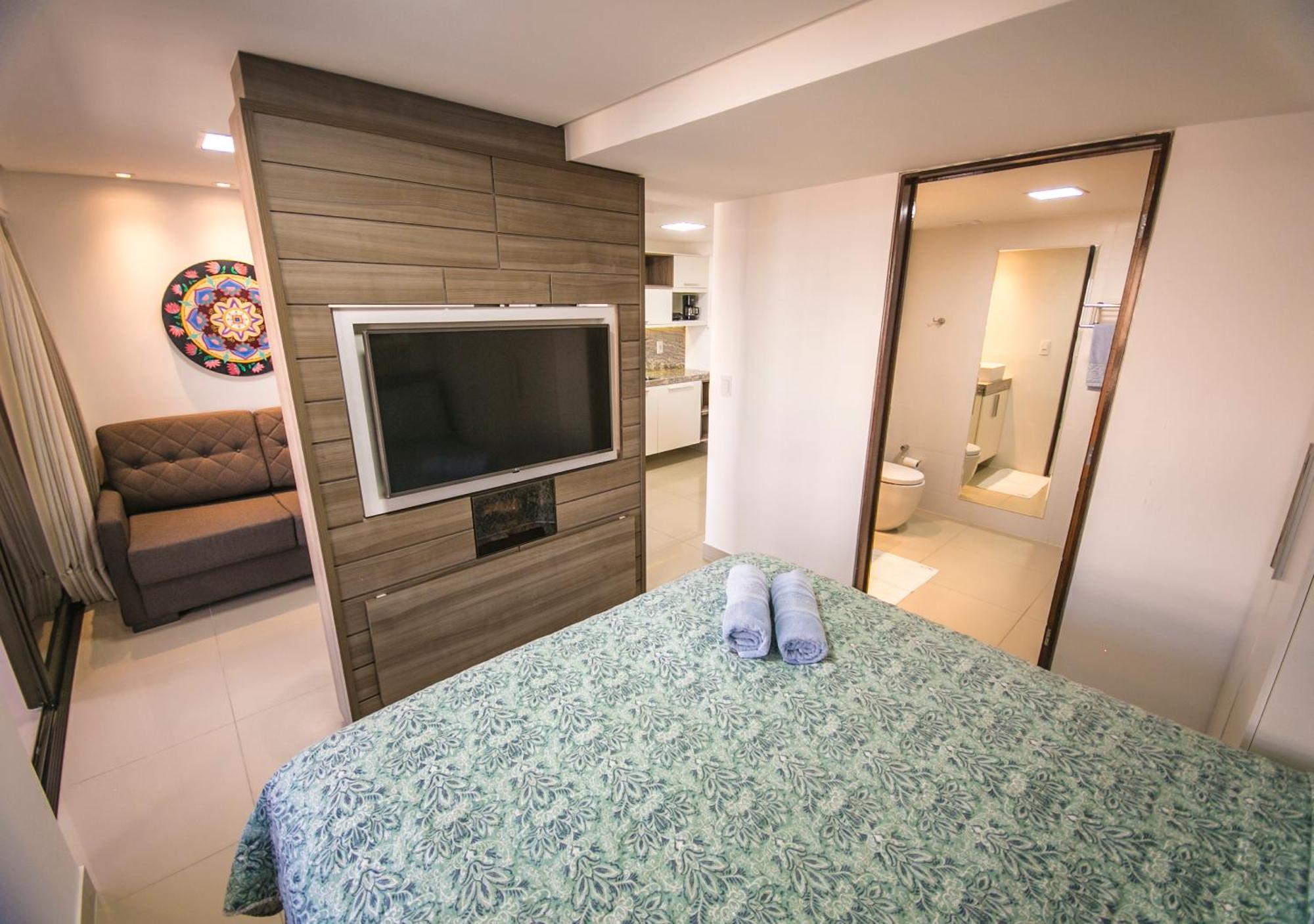 João Pessoa Goldflat Cabo Branco By Penareiaturbrアパートホテル 部屋 写真